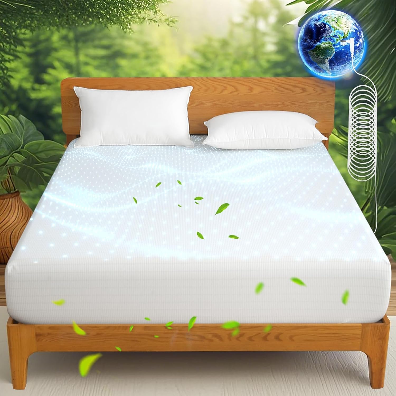 Ivellow Grounding Sheets Queen 10% Pure Silver Fiber 90% Organic Cotton