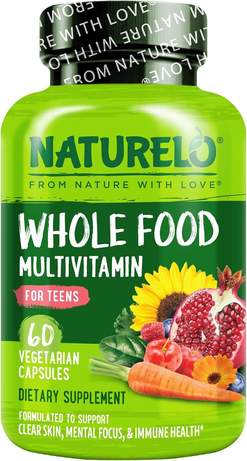 NATURELO Multivitamins for Teenage Girls/Boys, 60 Capsules
