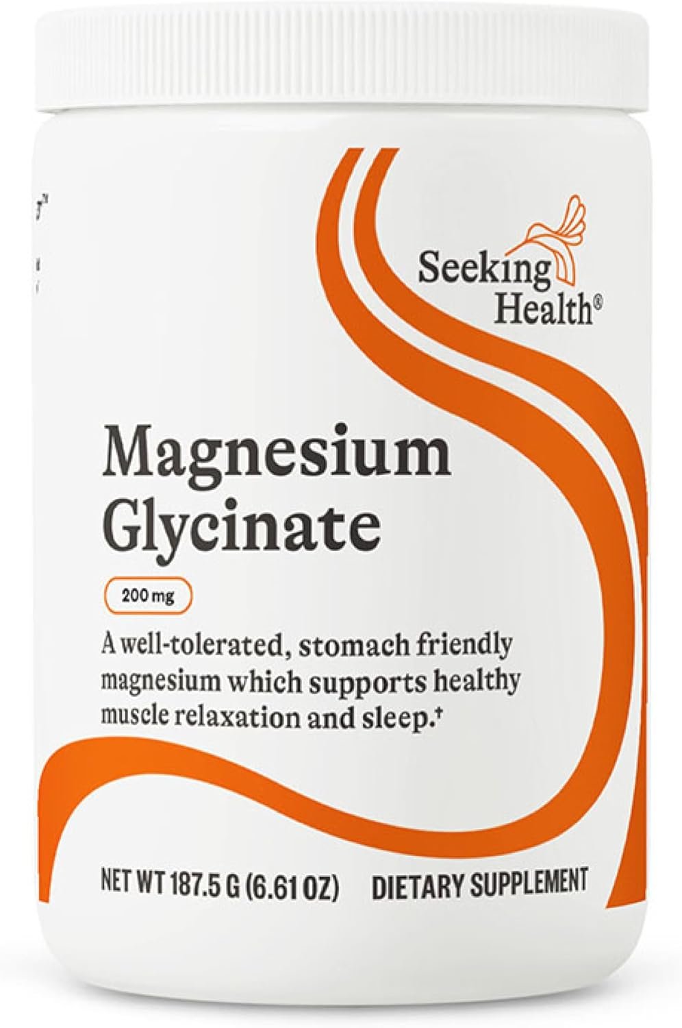 Seeking Health Magnesium Glycinate Powder, 200 mg, 75 Serv