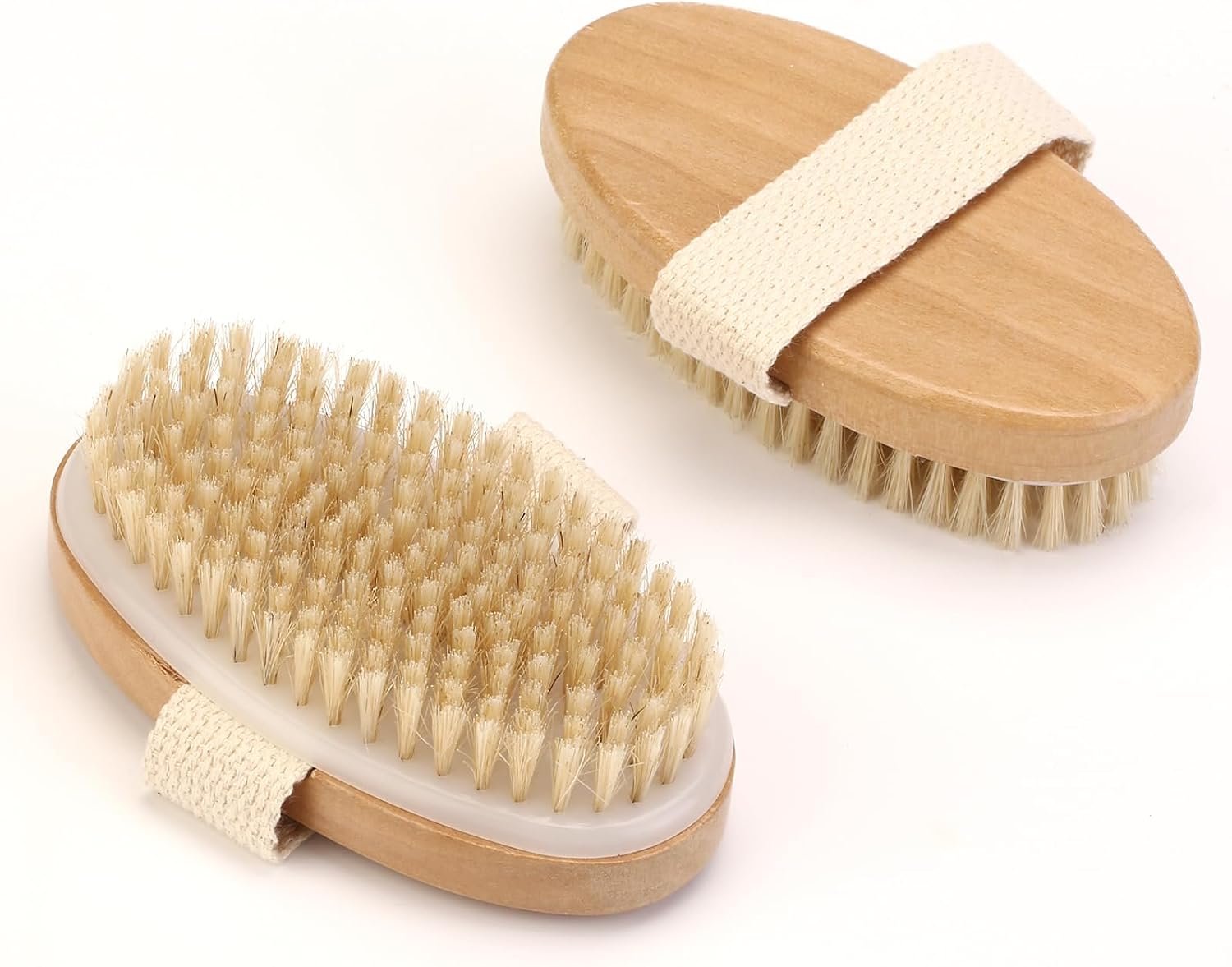 2Pcs Dry Body Brush for Lymphatic Drainage and Exfoliation