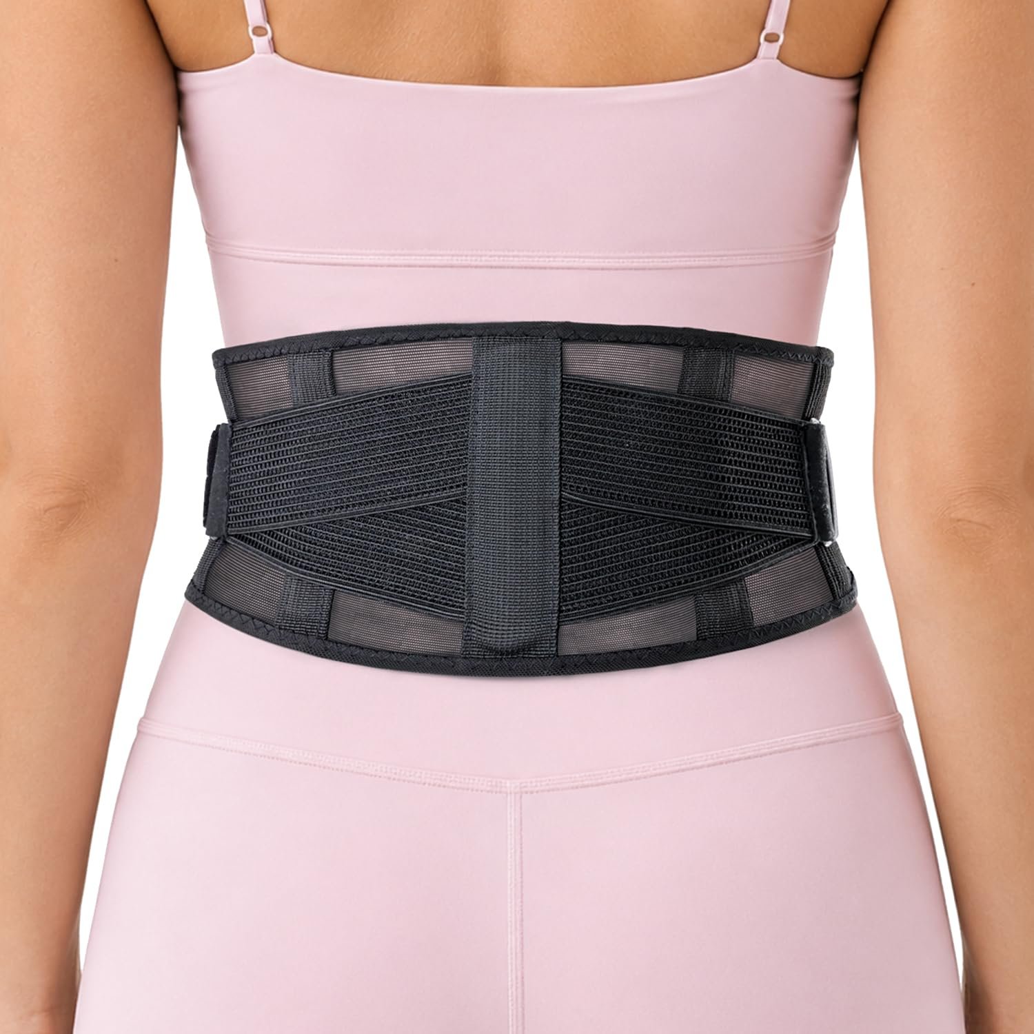 Ultra Breathable & Thin Back Brace for Lower Back Pain, Wear Under Clothes