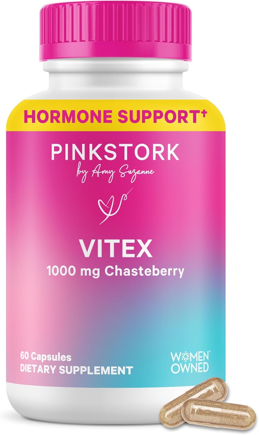 Pink Stork Organic Vitex, 1000 mg, 60 Vegan Capsules