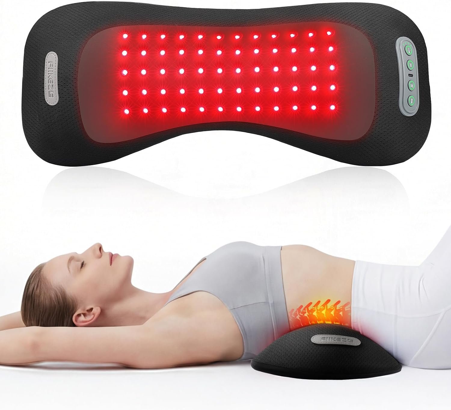 FliKEZE 4-in-1 Back Massager with Red Light 660/850nm Cordless 5000mAh