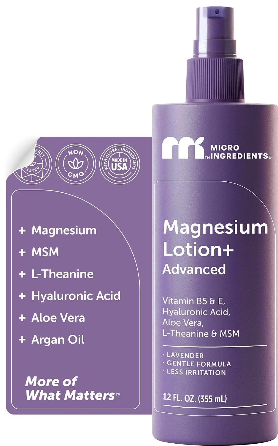Magnesium Lotion for Sleep & Muscles*, Large 12 fl oz, Lavender