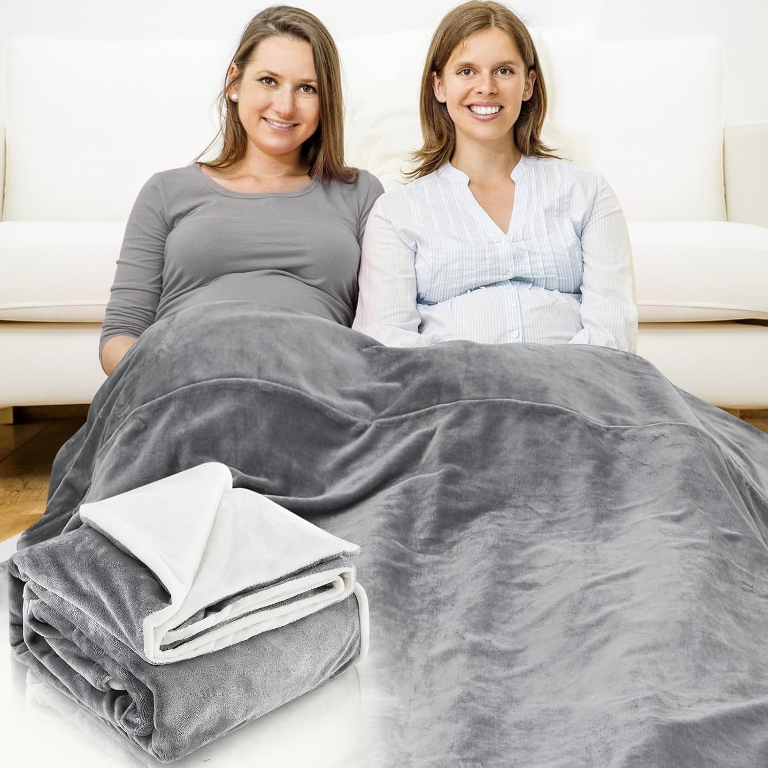 Preboun 60 X 50 Inch Faraday Blanket EMF Protection Flannel Grey