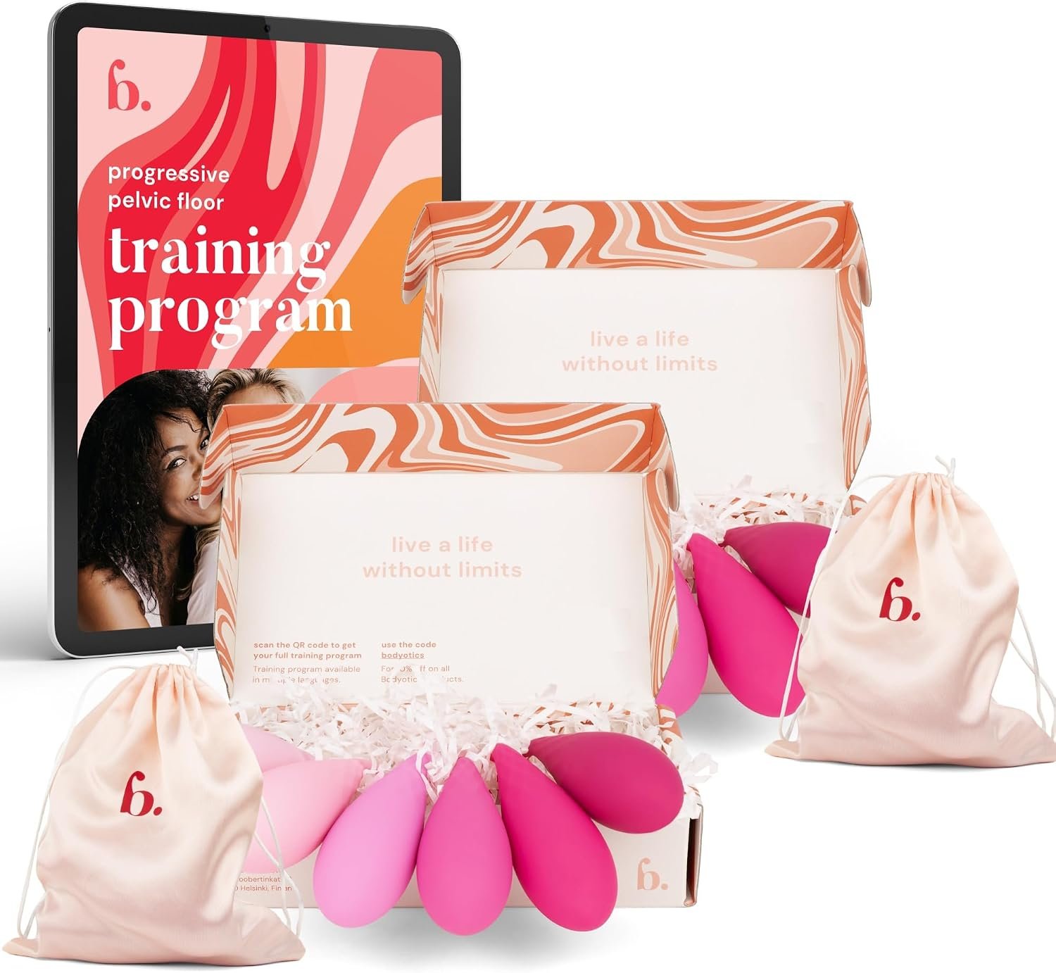 Bodyotics Pelvic Floor Trainer for Women – Complete Kegel Training Sets