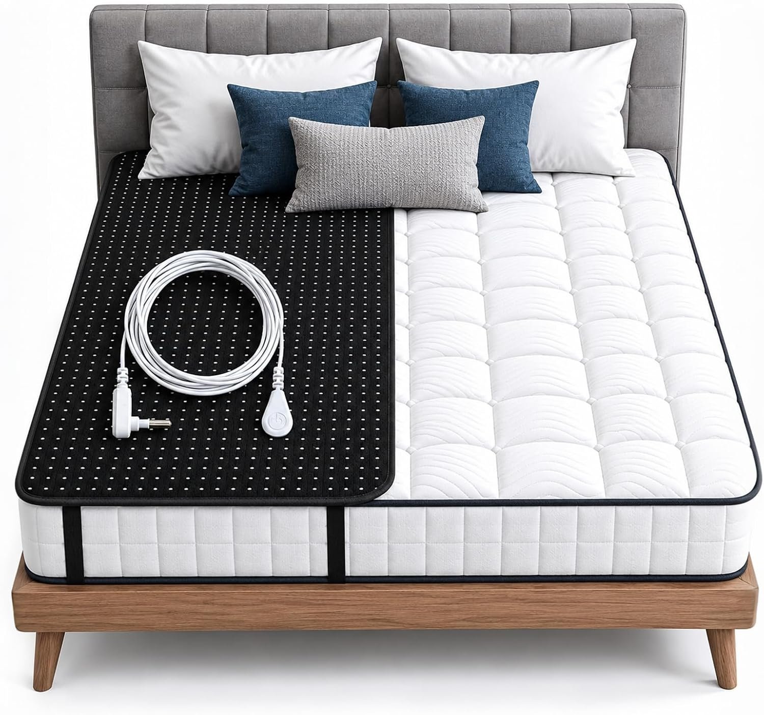Grounding Mat for Bed,Grounding Bed Mat with Grounding Cord, Earth Pad Grounding Mat, Grounding Pad for Improving Sleep