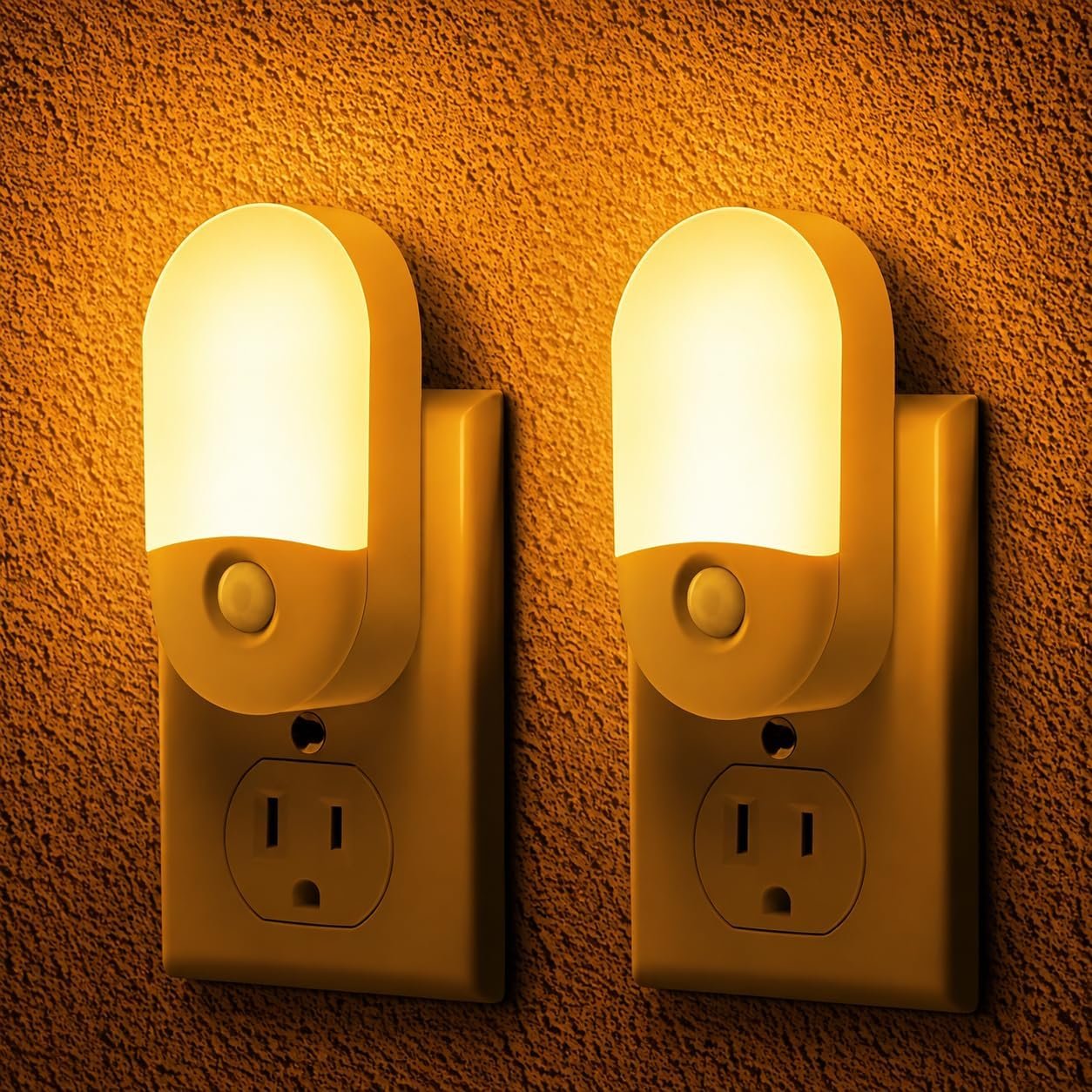 L LOHAS LED Amber Night Light, Night Lights Plug into Wall[2 Pack]