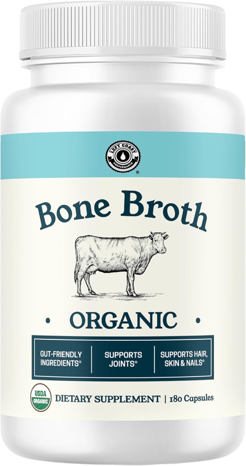 Grass-Fed Bone Broth Capsules with Natural Collagen, 180 Capsules