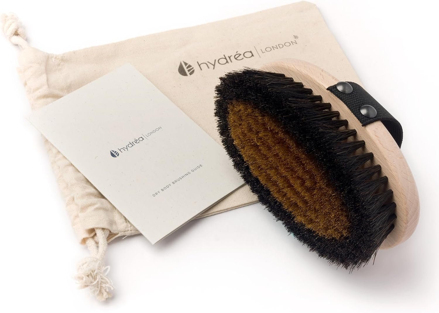 Hydrea London Ionic Copper Glow Dry Body Brush – Skin Exfoliating & Energising Copper Bristle, Lymphatic Drainage, Dry Massage