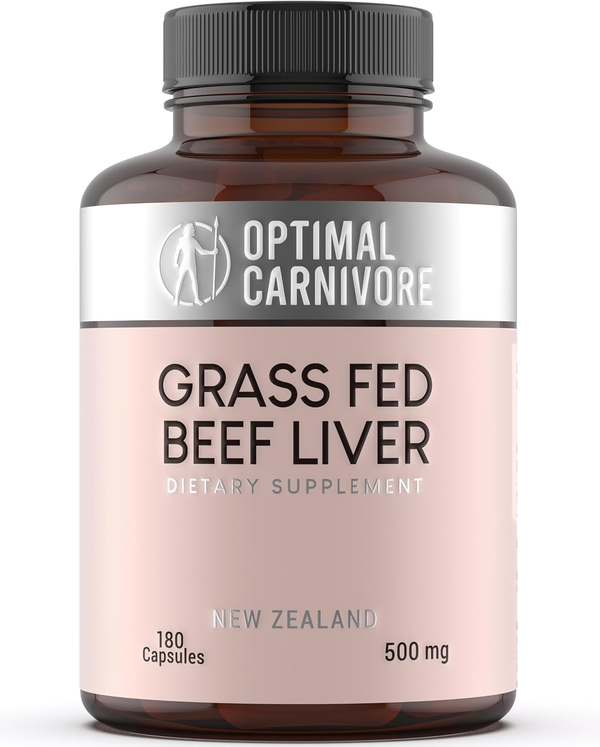 Grass Fed Beef Liver Capsules, Freeze Dried in Convenient Pills, 180 Capsules, Desiccated Supplement
