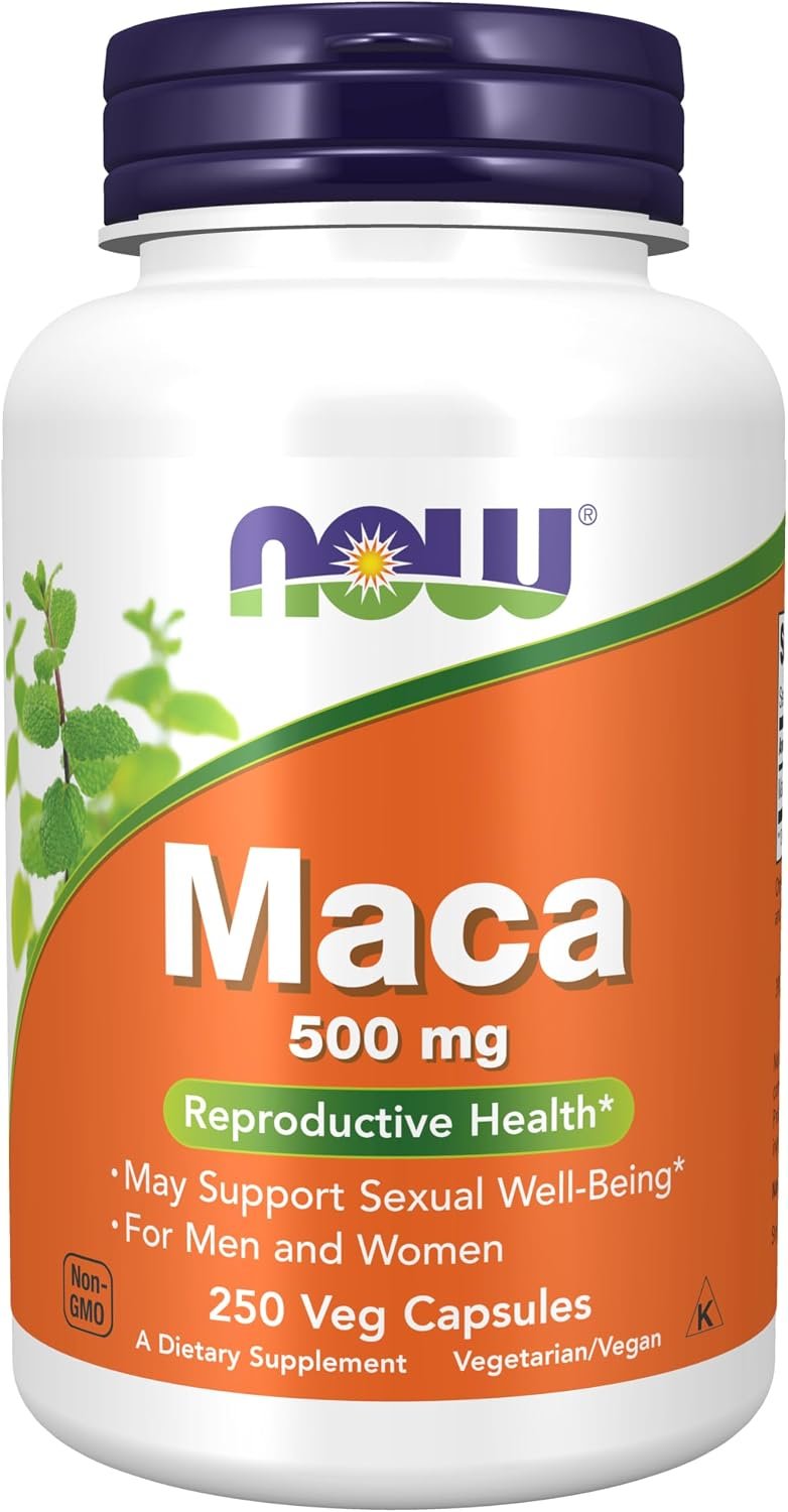 NOW Supplements, Maca 500 mg, Unisex, Reproductive Health*, 250 Veg Caps