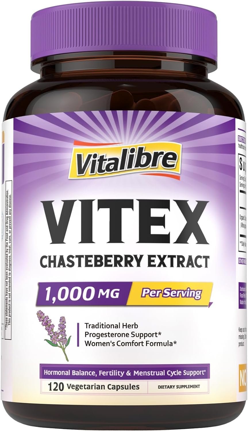 Vitalibre Organic Vitex Chasteberry Supplement for Women, Hormone Balance