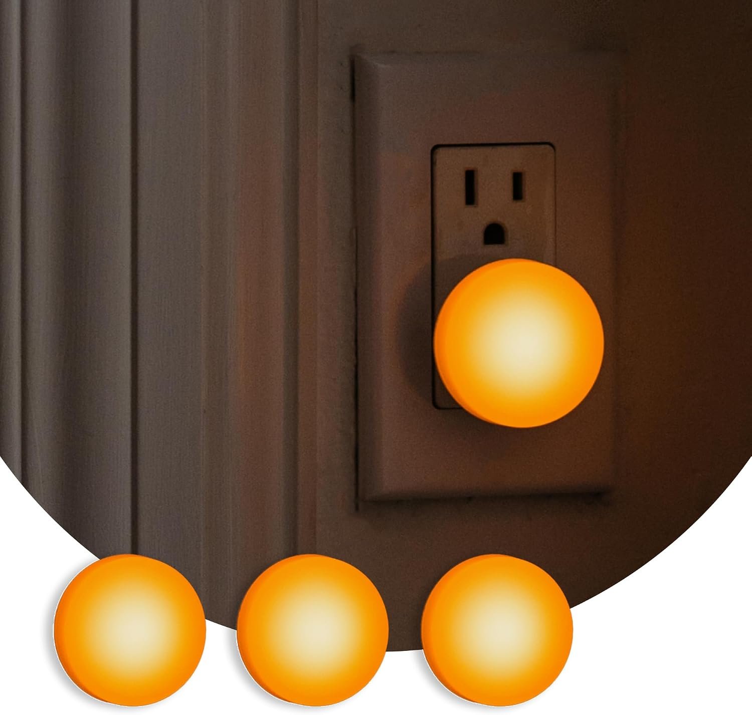 Loftie Night Lights Plug into Wall – 0.5W Plug in Night Light – Warm Amber Glow, Wall Light Sensing Dusk to Dawn – 2000K, UL Certified – Nightlight for Bathroom, Hallway, Bedroom Decor, Kitchen,3-Pack