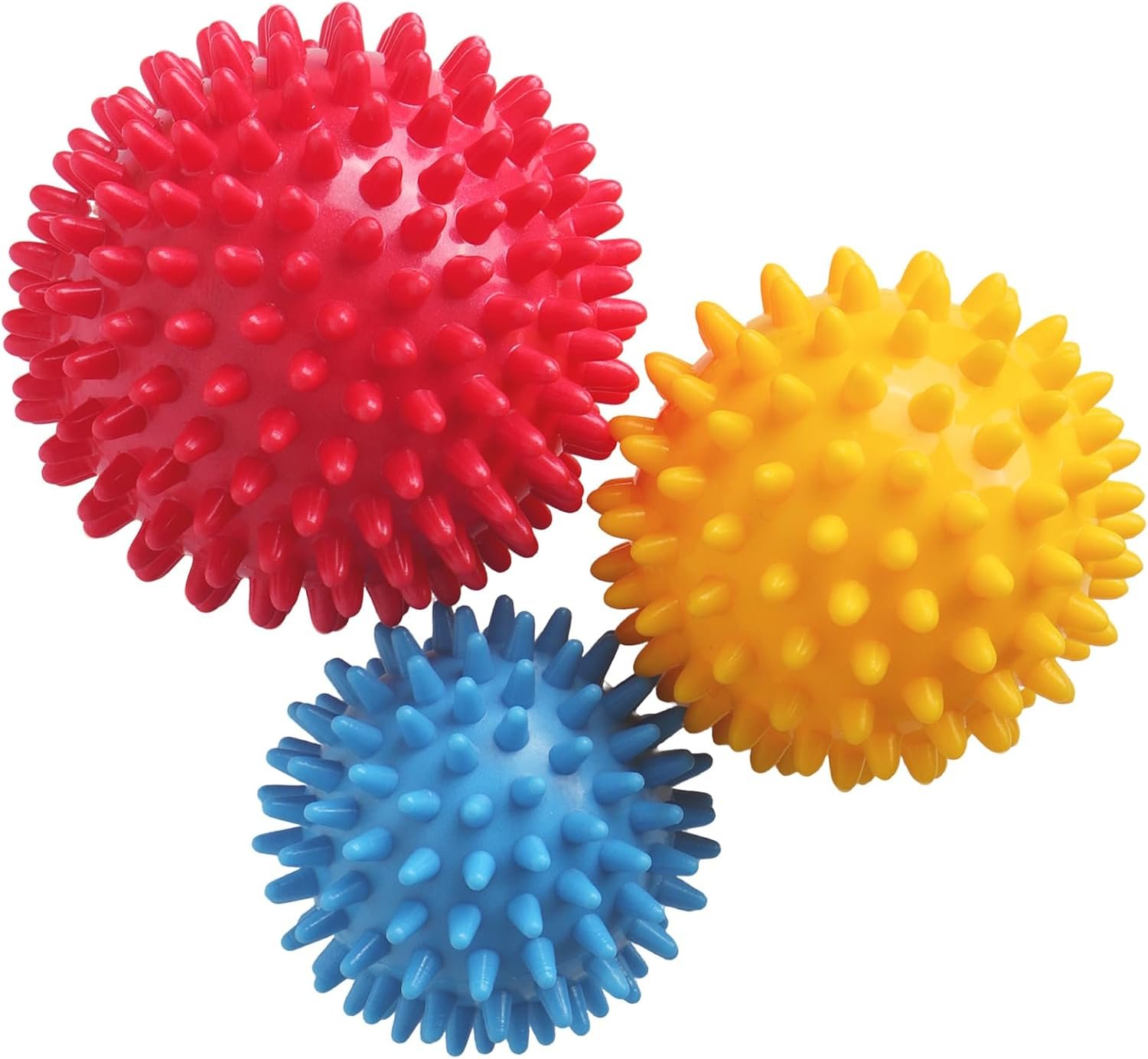 Spiky Massage Balls, 3PCS (Firm, Medium and Soft)