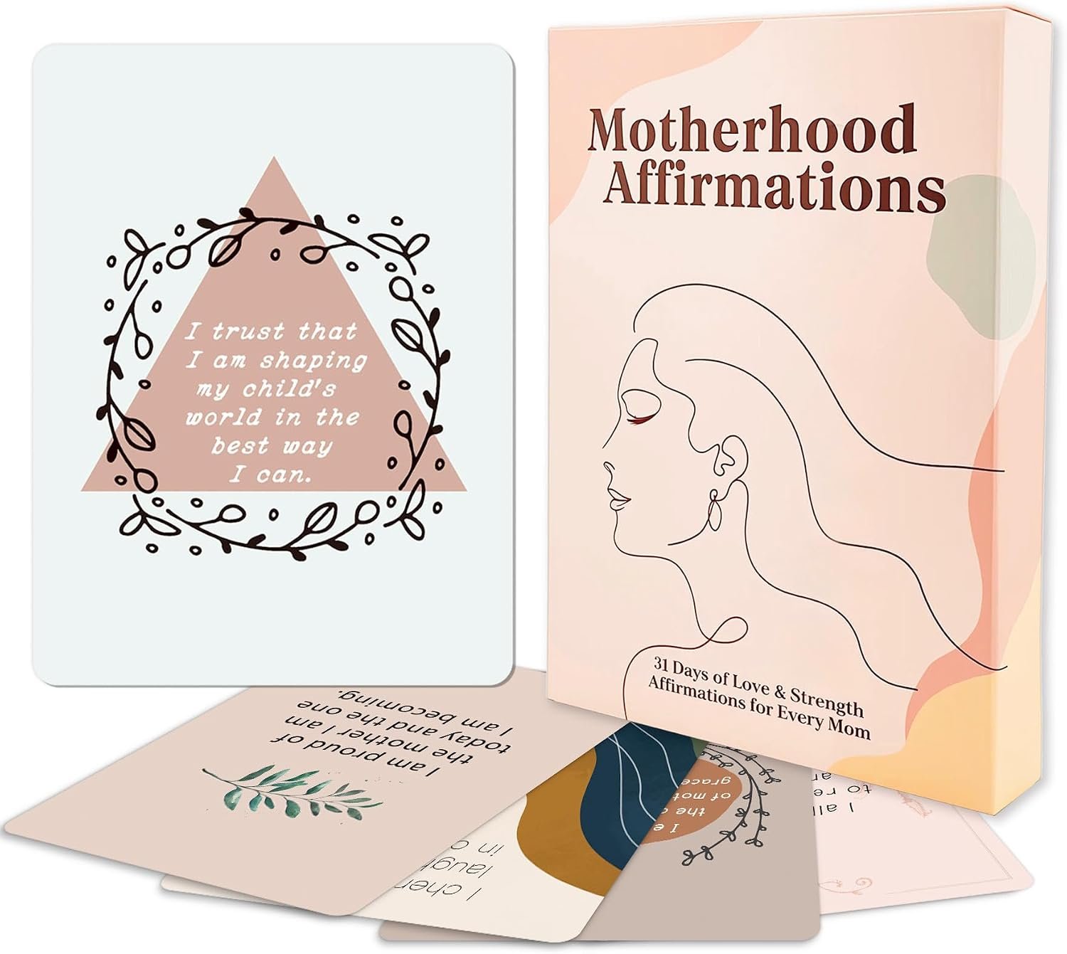 Motherhood Affirmation Cards for Moms – Daily Encouragement & Mindfulness Cards for Pregnancy, Postpartum & Self Love, Inspirational Gift for New Mom, Perfect Mother’s Day Gift or Baby Shower