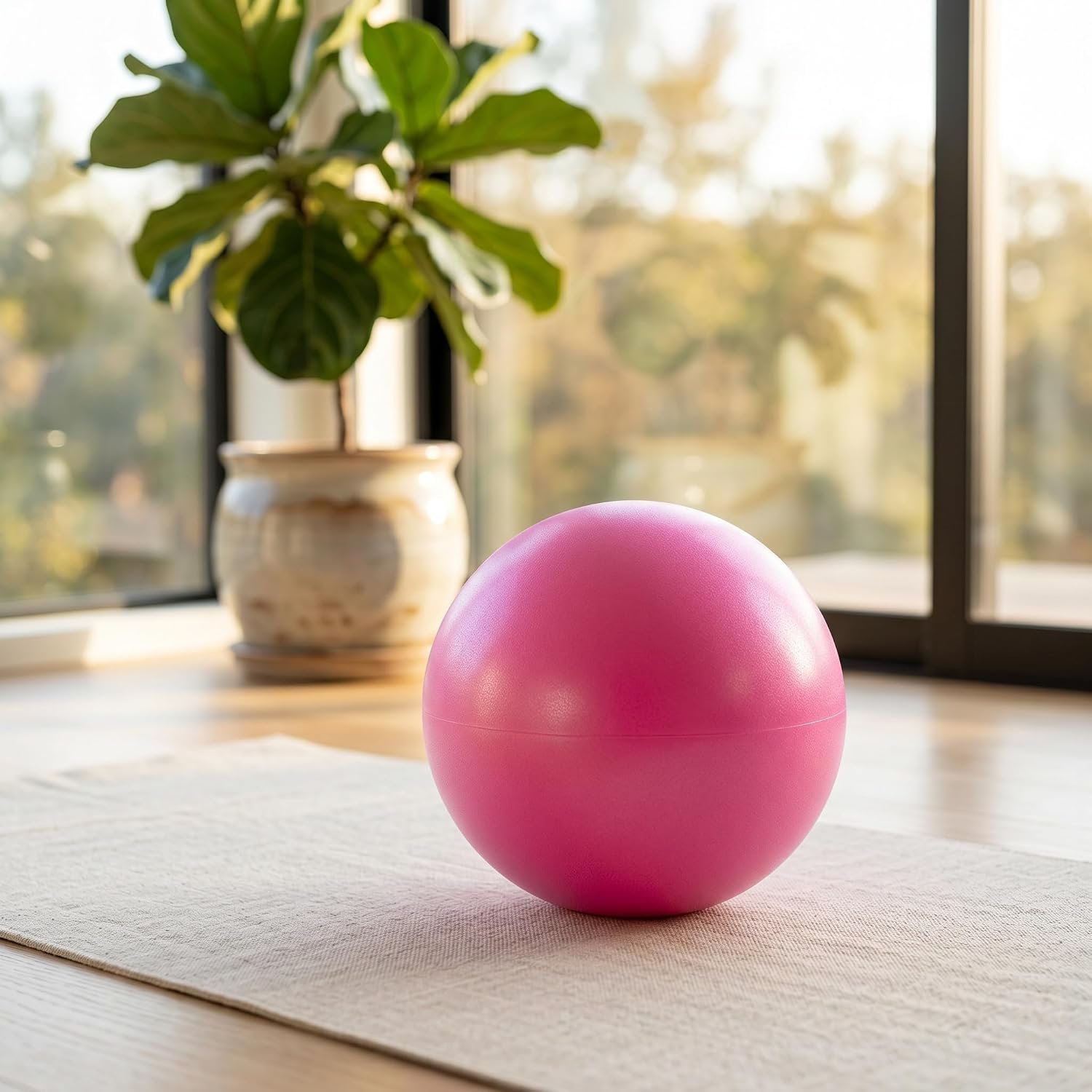 Pilates Small Exercise Ball – 9 Inch Workout Ball for Stability, Barre, Yoga, Core & Physical Therapy