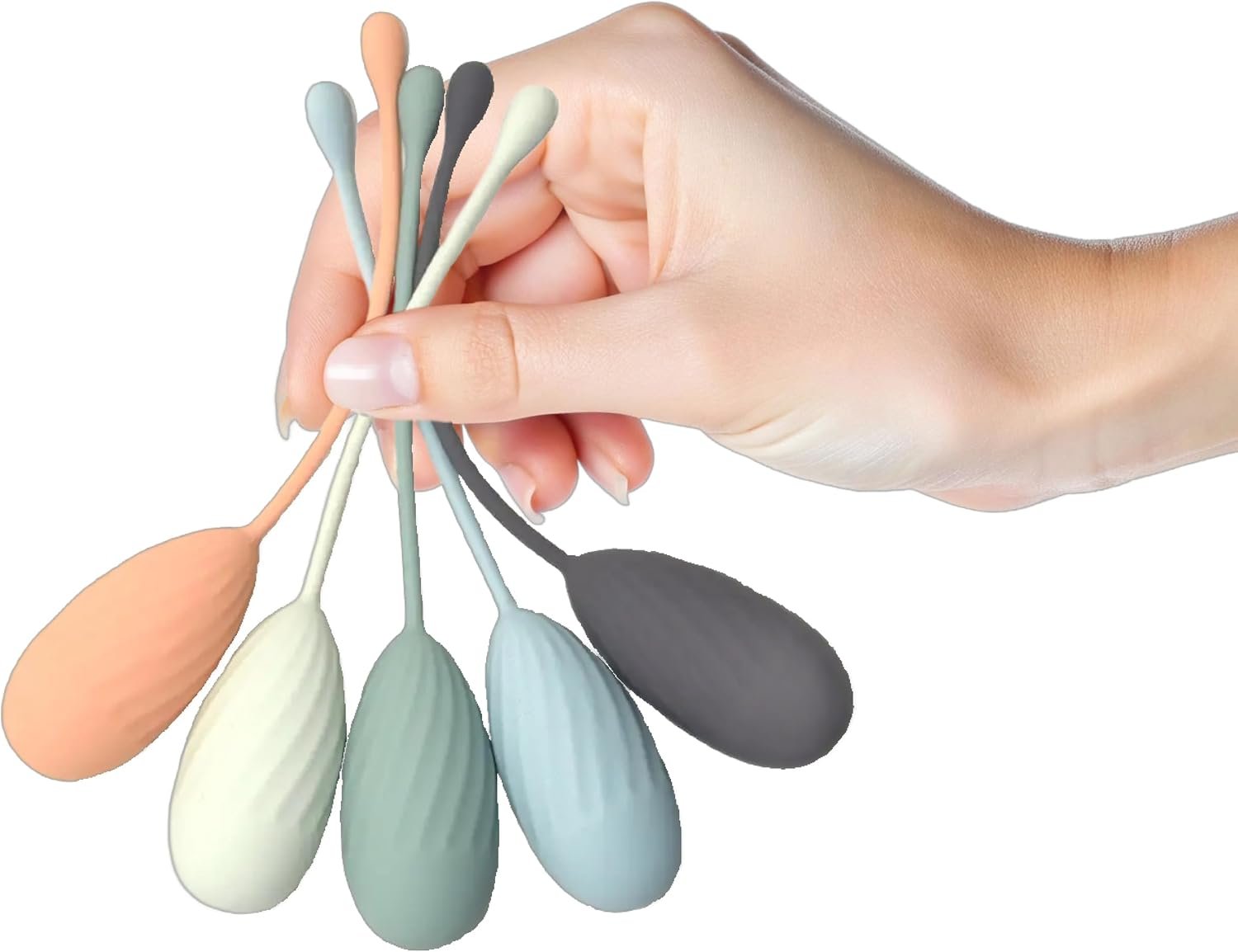 K-Fit Spiral Grip Kegel Weights System – Progressive Strength Training Set for Tightening Exercise, Medical-Grade Silicone, Ergonomic Design, Color-Coded System, for Women’s Pelvic Health