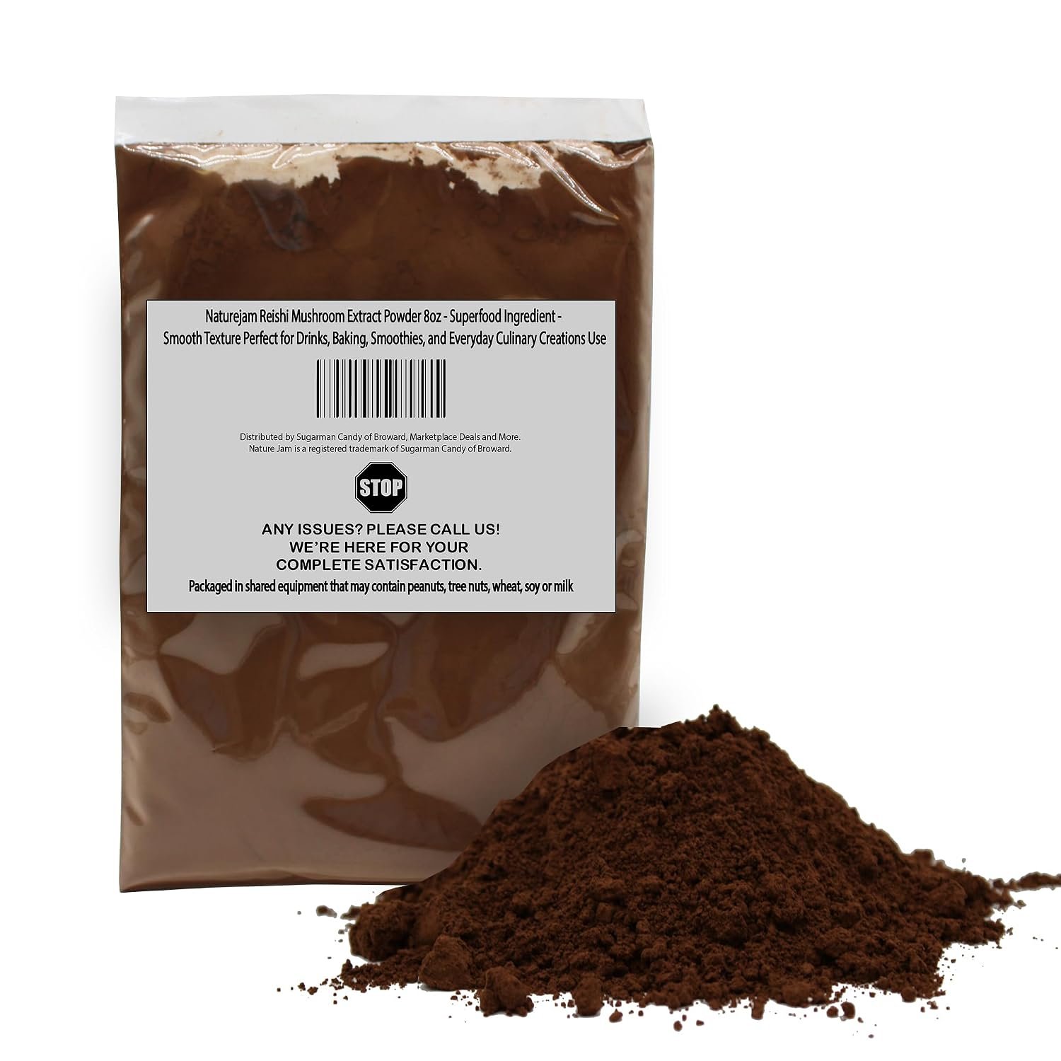 Naturejam Reishi Mushroom Extract Powder 8oz – Superfood Ingredient – Smooth Texture Perfect for Drinks, Baking, Smoothies, and Everyday Culinary Creations Use