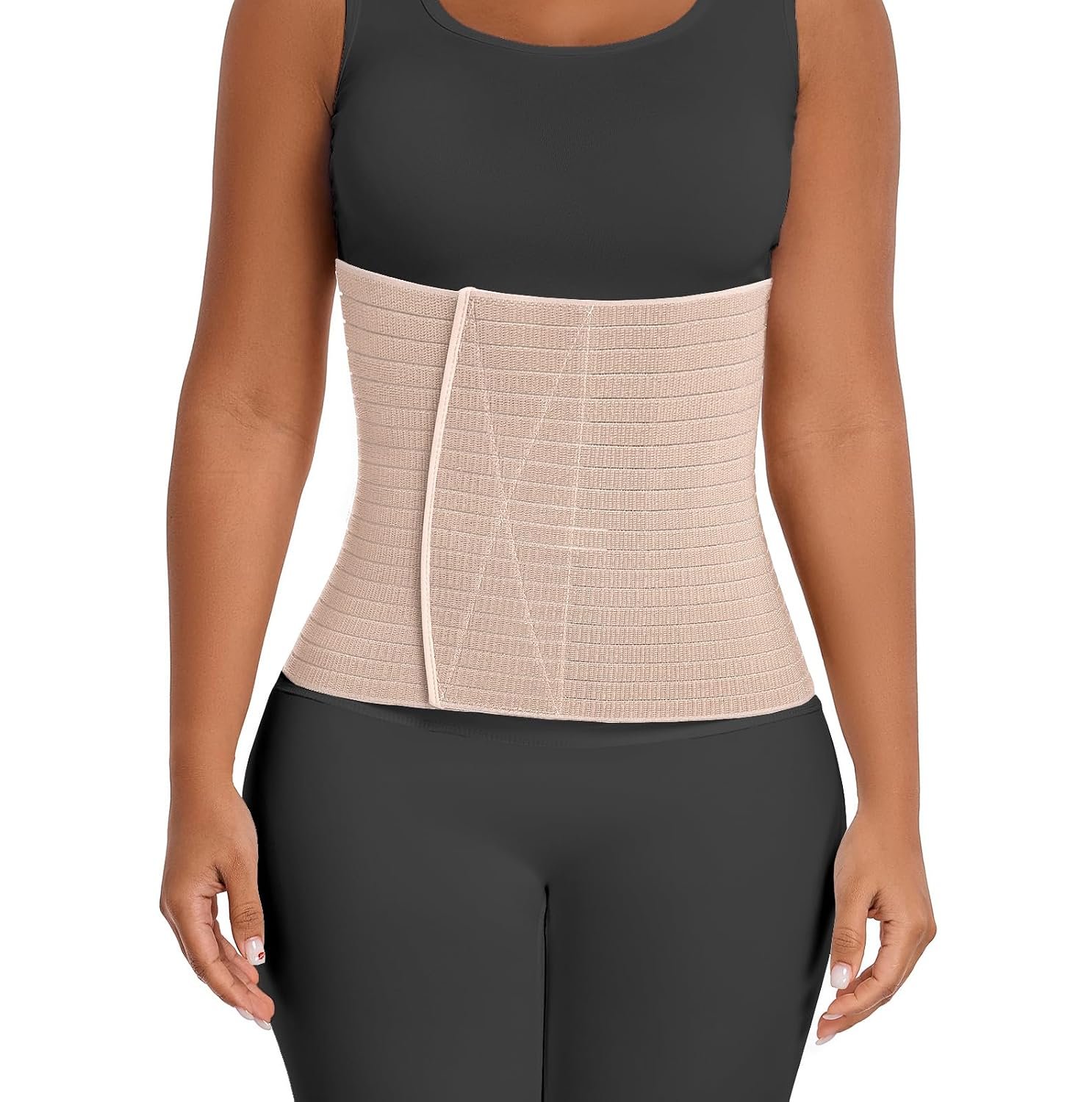 Abdominal Binder Post Surgery Belly Band Wrap for Women Men 9″ Wide