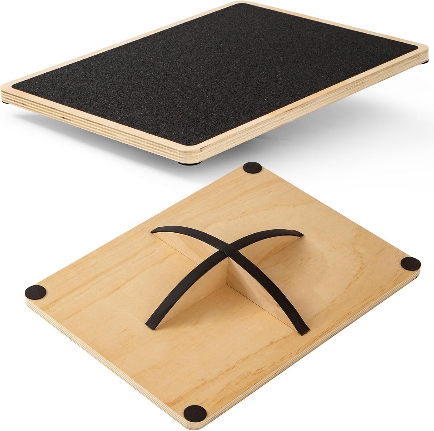 Wooden Rocker Balance Board for Adults Anti-Slip 350LBS Balance Trainer for Standing Desk, Physical Therapy & Core Strength – Durable Wooden Rocker Board for Office & Rehab