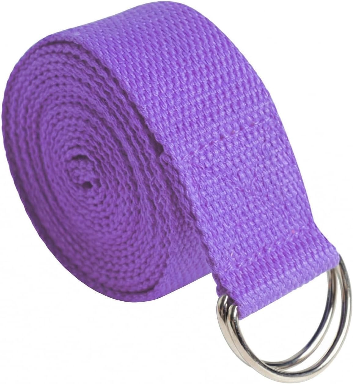 Yoga Straps For Stretching, 6ft Durable Cotton Stretching Bands with Adjustable Metal D-Ring Yoga Belt for Physical Therapy Pilates Flexibility Training and Daily Hamstring Stretch Strap