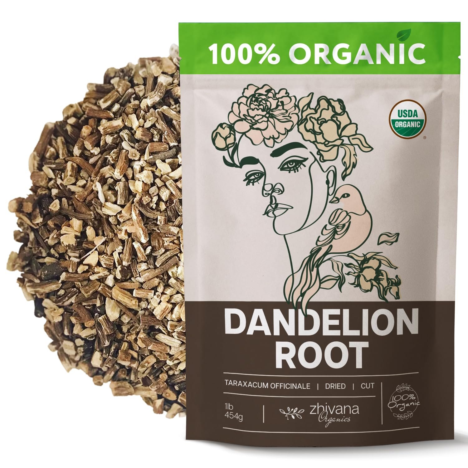 Organic Dandelion Root Tea Loose Leaf 16 oz. – Liver Cleanse, Digestion