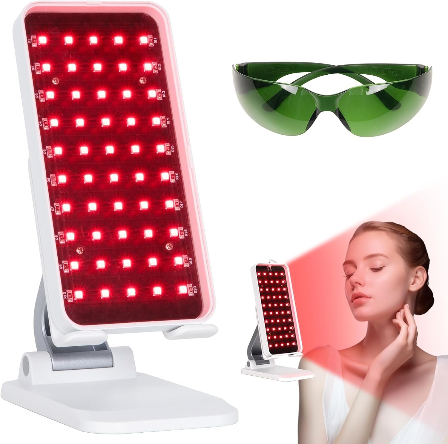 Red Light Therapy Lamp, Handheld 660nm 850nm Infrared Light Device