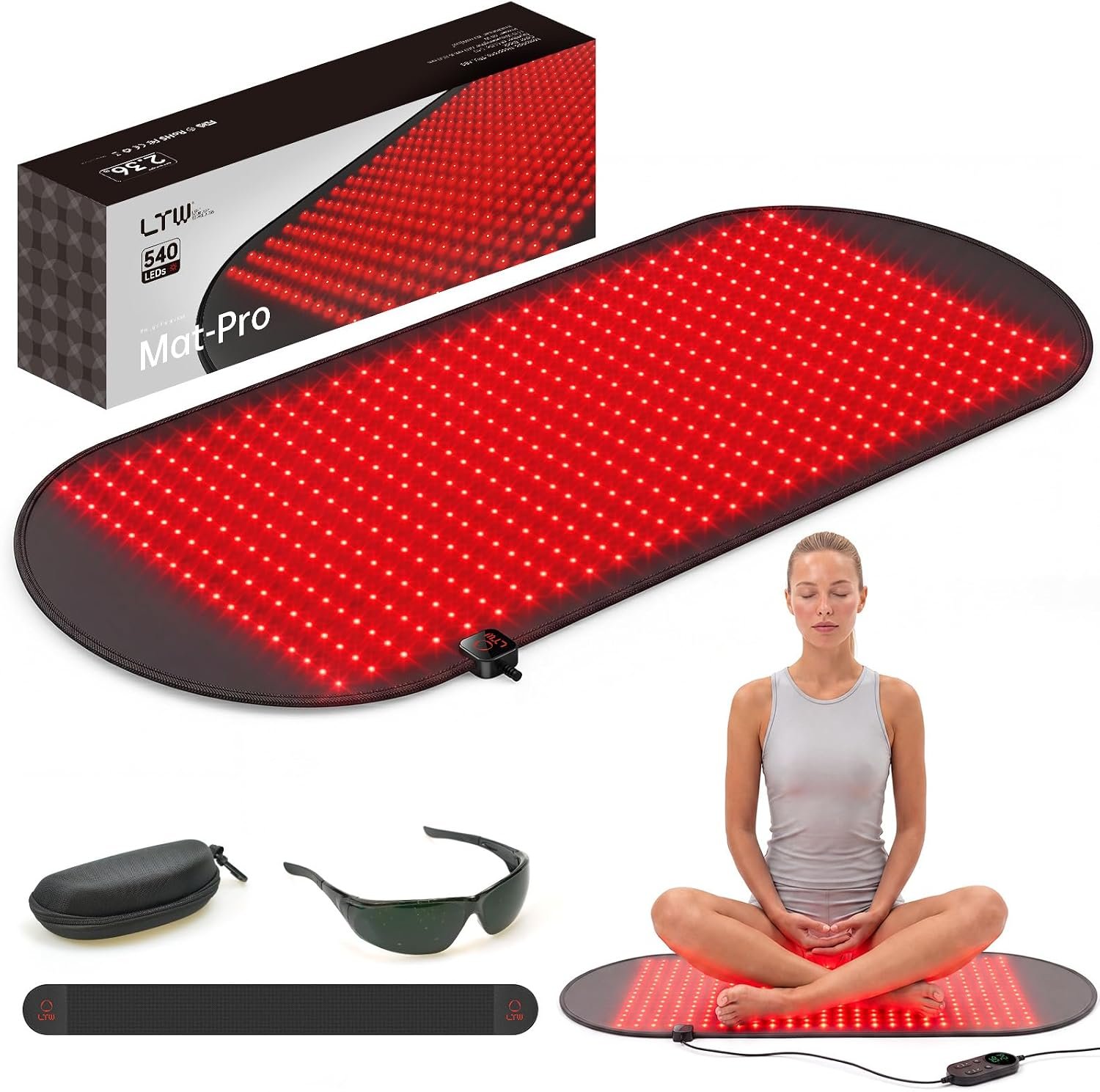 LTW Flagship 540 LEDs Red Light Therapy Mat for Body (37″ x 16.9″)
