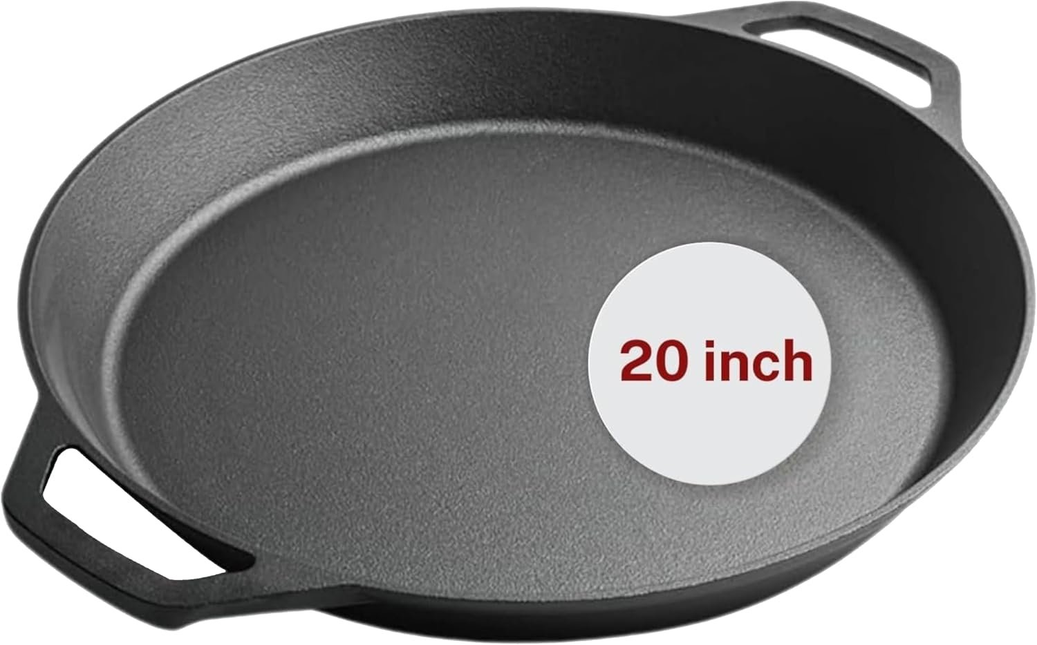 Colenza Extra Large Pre-Seasoned 20 Inch Cast Iron Skillet, Double Handle