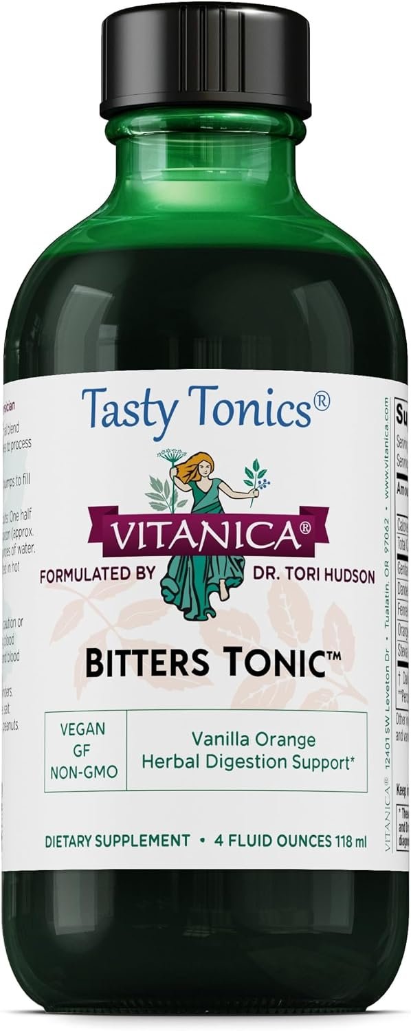 Vitanica Bitters Tonic, Supports Healthy Digestion, Vegan, 4 fl oz