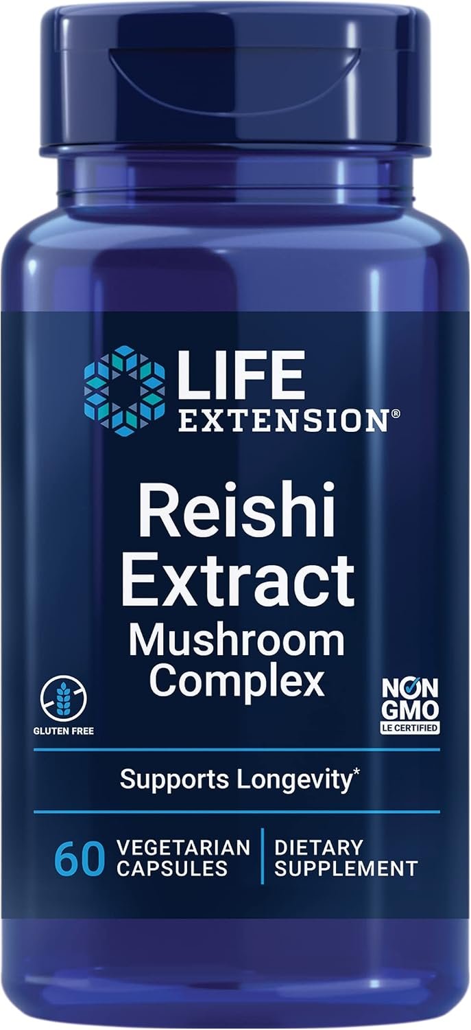 Life Extension Reishi Extract Mushroom Complex, 60 Capsules