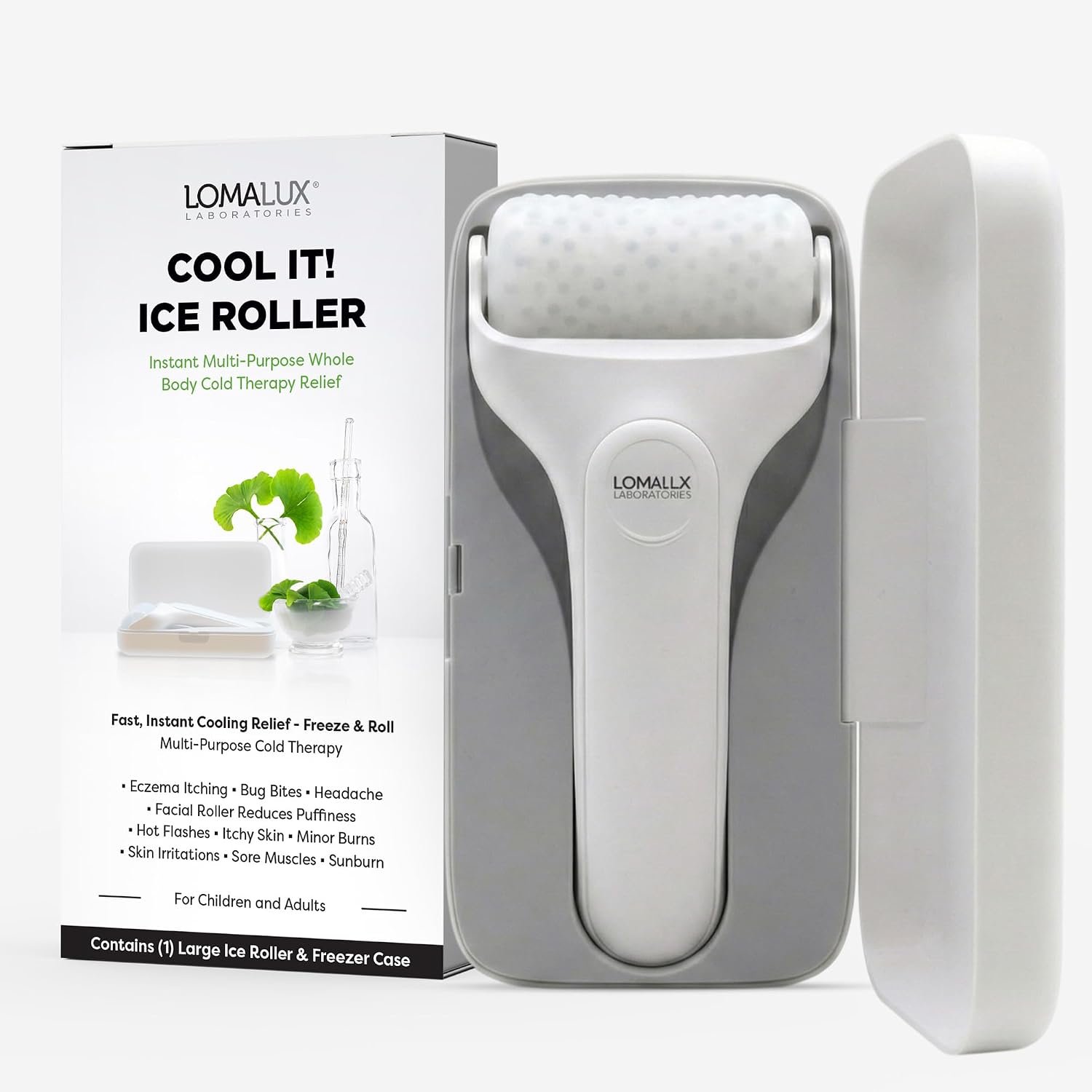 Loma Lux Cool IT! Ice Roller for Face & Body Puffiness, Itch & Sunburn
