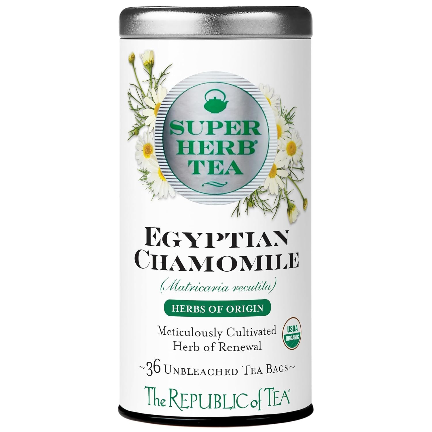 The Republic of Tea SuperHerb Organic Egyptian Chamomile Herbal Tea, 36 Ct