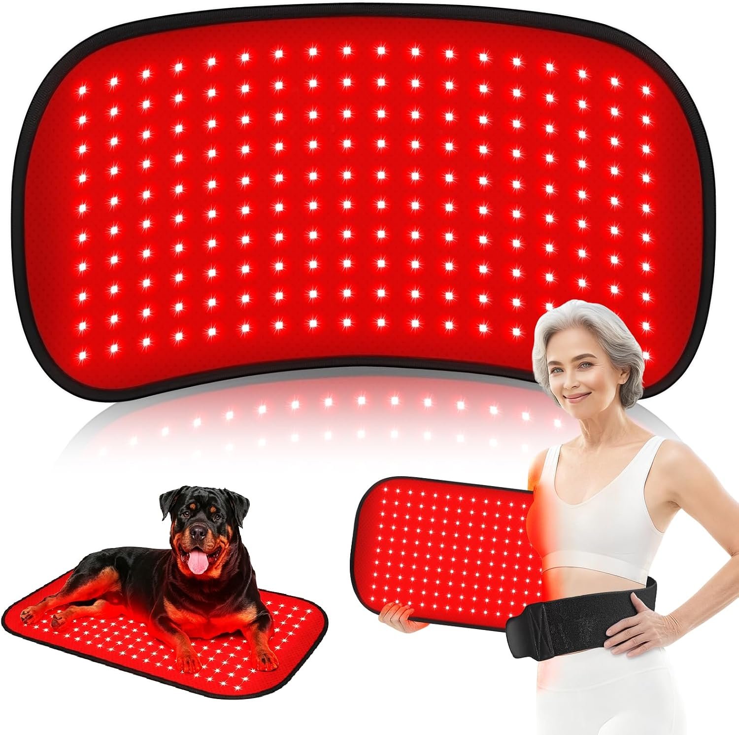 Red-Light-Therapy-for-Body,FSA Eligible HSA 2026 Upgraded 4 Modes 5 Stage Power Medical-Grade TPU Mat for Body Pain Relief,25″x13″Dual Wavelength Infrared Red Light Blanket LEDs