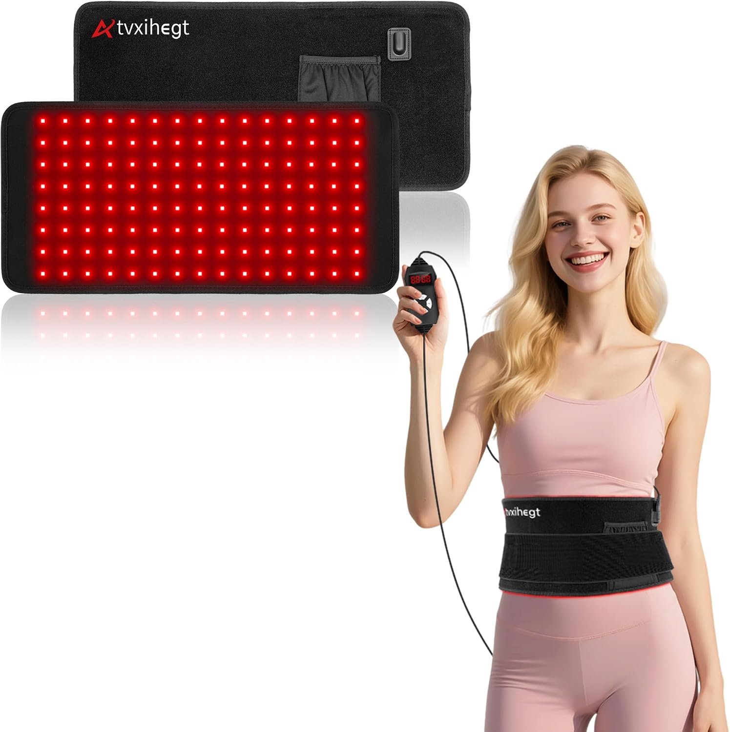 Red Light Therapy Pad for Body Knee Neck Back Shoulder, 16″ Infrared Belt