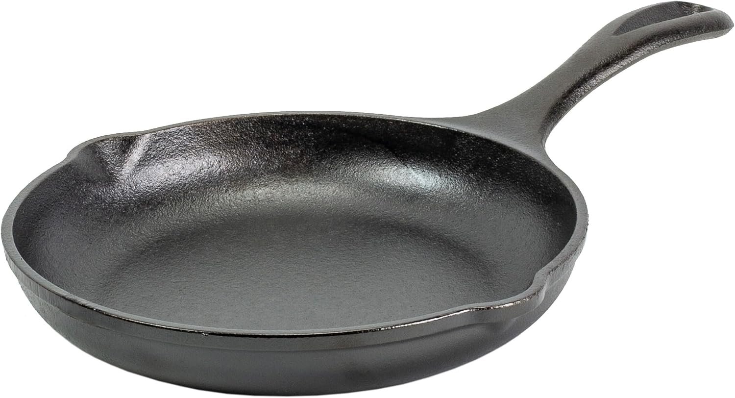 Lodge Chef Collection 8 Inch Pre-Seasoned Cast Iron Skillet, Perfect Sear