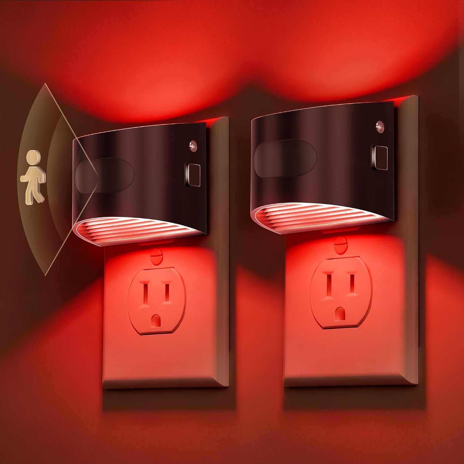 L LOHAS LED Motion Sensor Night Light, Night Lights Plug into Wall, 2 Pack