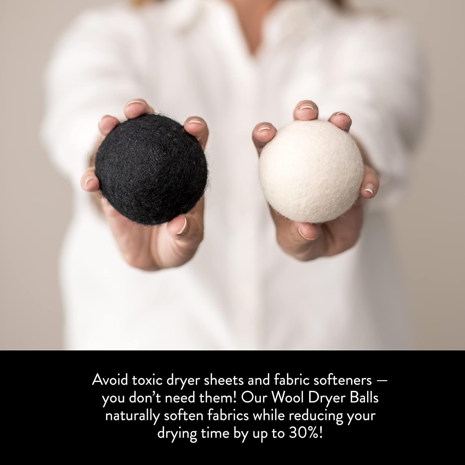 Molly’s Suds Wool Dryer Balls | Natural Fabric Softener, Hypoallergenic, Reusable, Unscented, Reduce Drying Time | Large, Mixed Set of 6