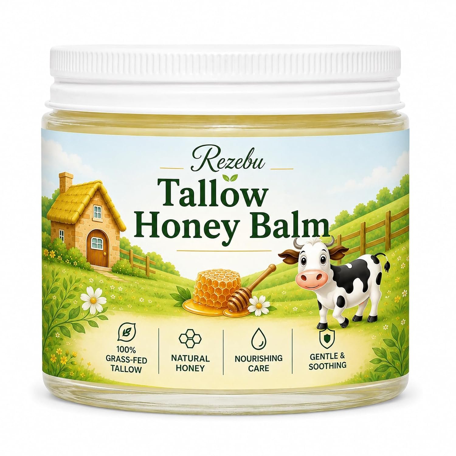 Tallow and Honey Balm, Beef Tallow for Skin, Tallow Face Moisturizer