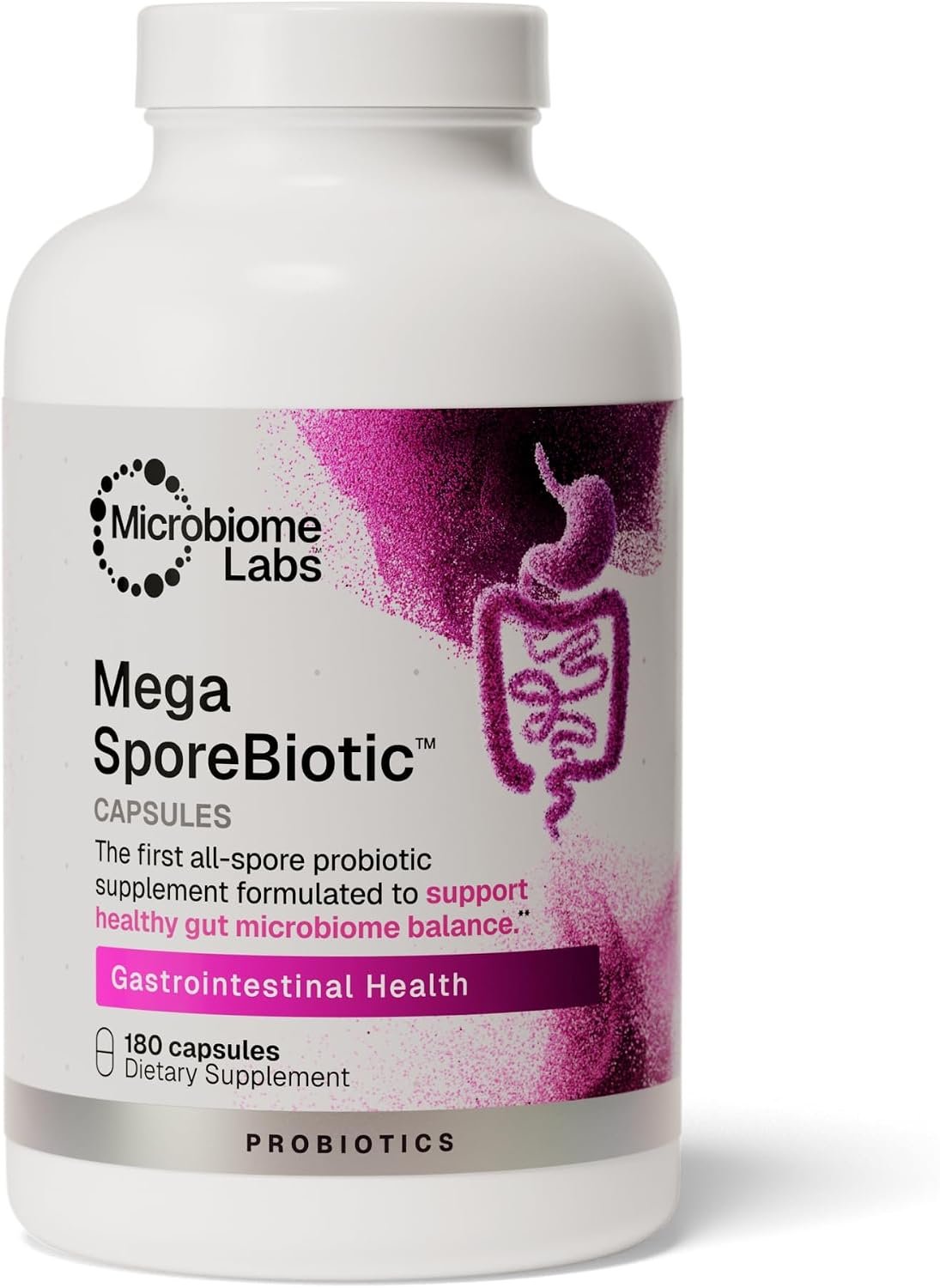 Microbiome Labs Mega SporeBiotic Daily Probiotic for Women + Men, 180 Ct