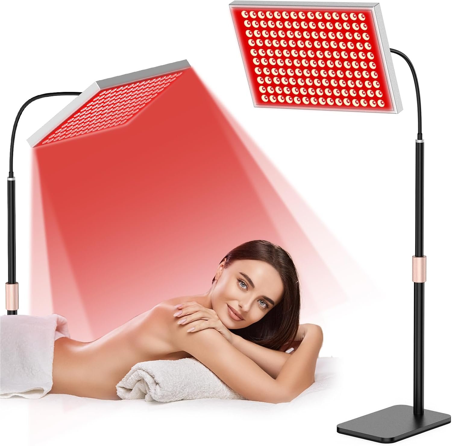 Red Light Therapy for Body Face, Infrared Light Therapy Panel Lamp with Stand, 660nm and 850nm Near Infrared LED Red Lights Therapy Device at Home, Gift for Mom Wife Girlfriend Sister Women