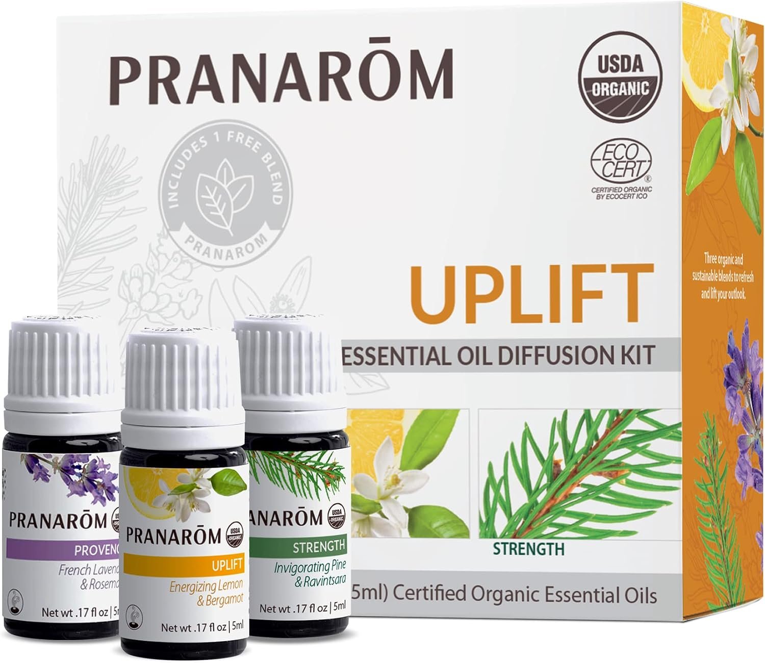 Pranarom Uplift Diffusion Essential Oil Set 3 x 5 ml