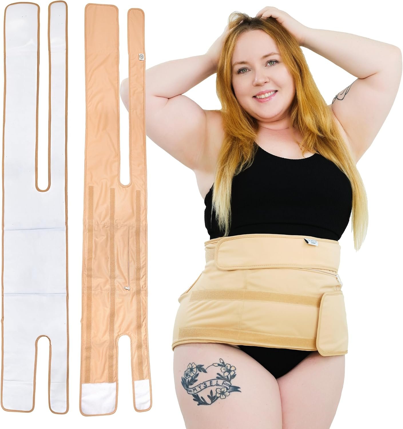 Sentre Plus-Size Castor Oil Pack Wrap, Khaki