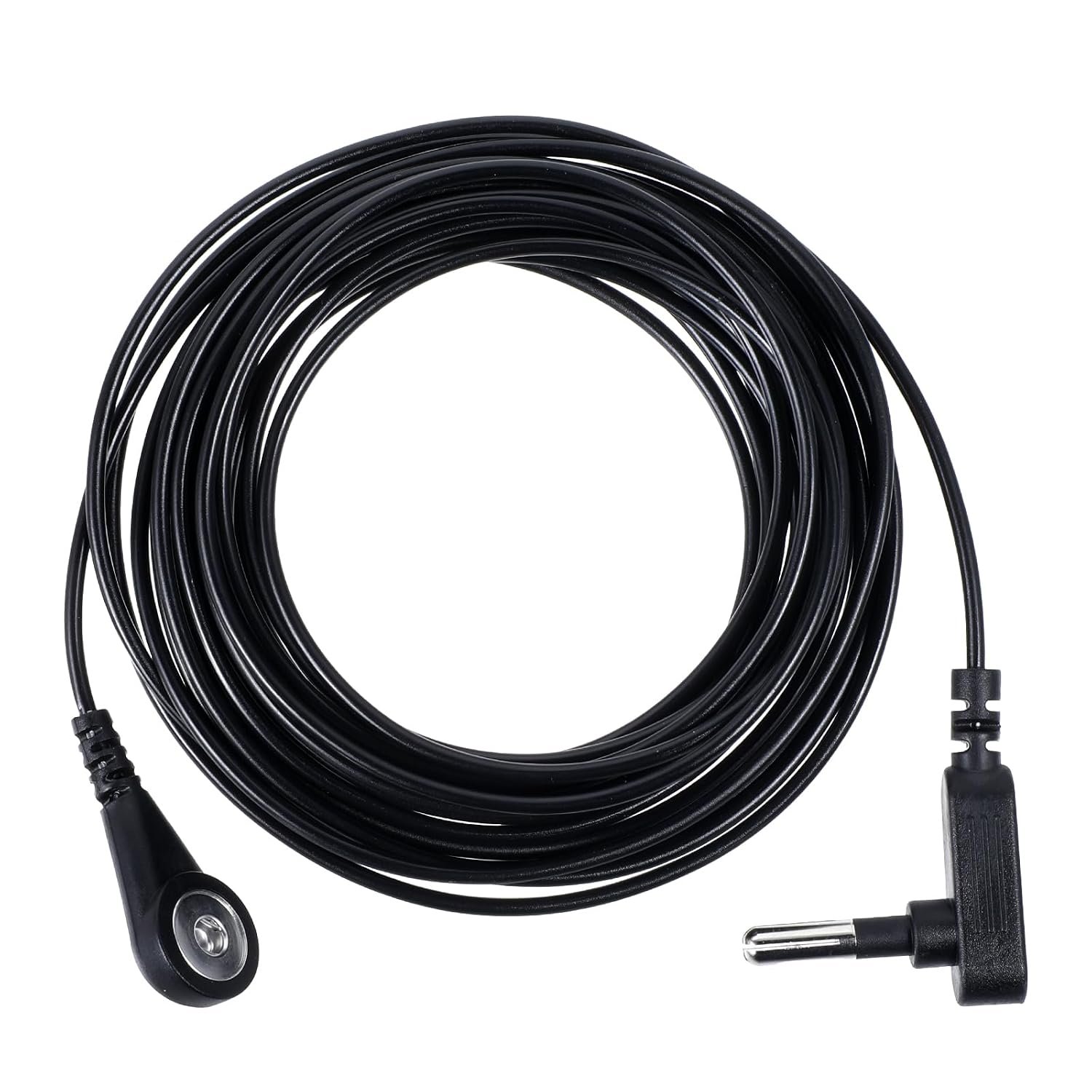 1pcs Grounding Mat Cord Black Replacement Grounding Cable Accessories for Groundings Sheets 15 Feet Fits All Popular Brands