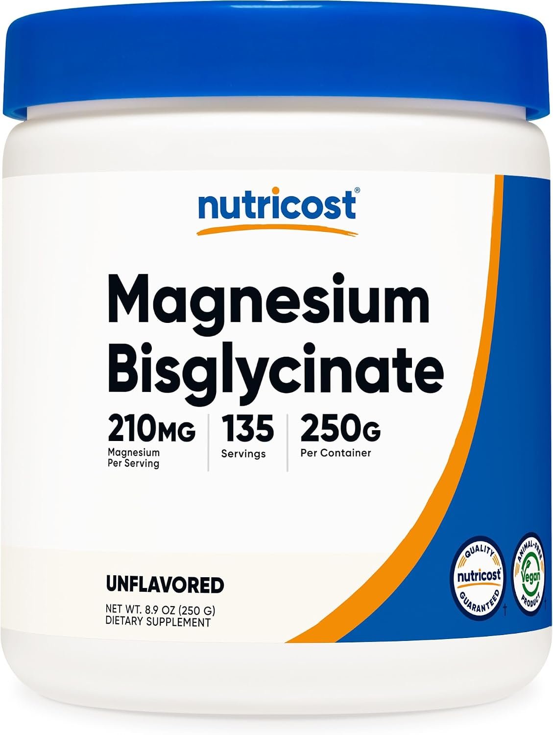 Nutricost Magnesium Bisglycinate Powder (Unflavored) 250 Grams, Vegan