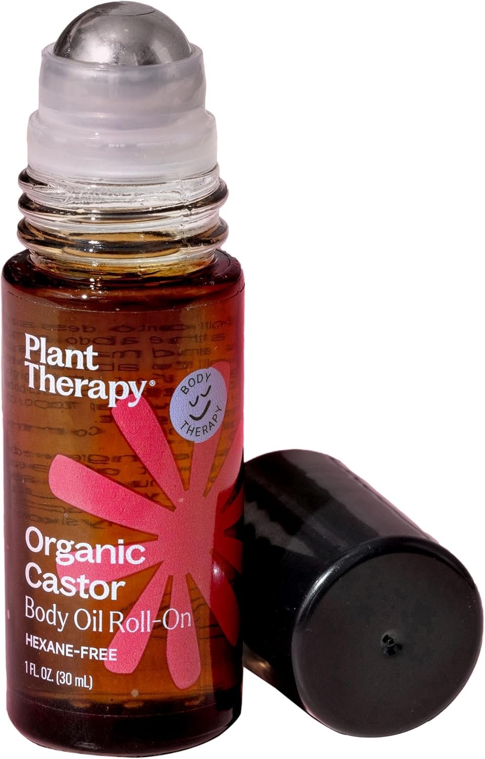 Plant Therapy Organic Castor Body Oil Roll On, 30 mL, Mess-Free Roll-On