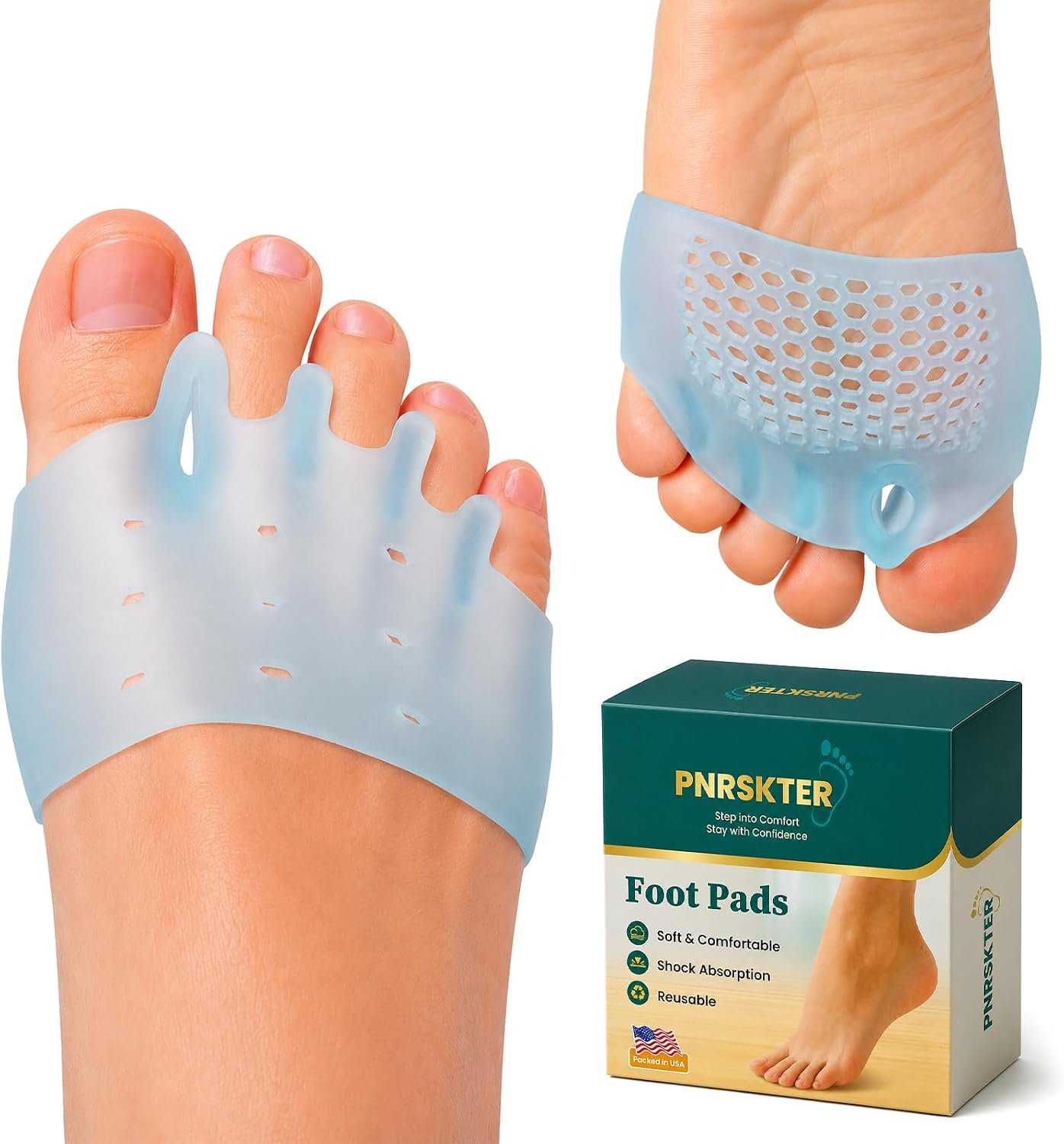 Pnrskter Gel Toe Separator – 6Pcs Toe Spacer for Bunion, Overlapping Toes