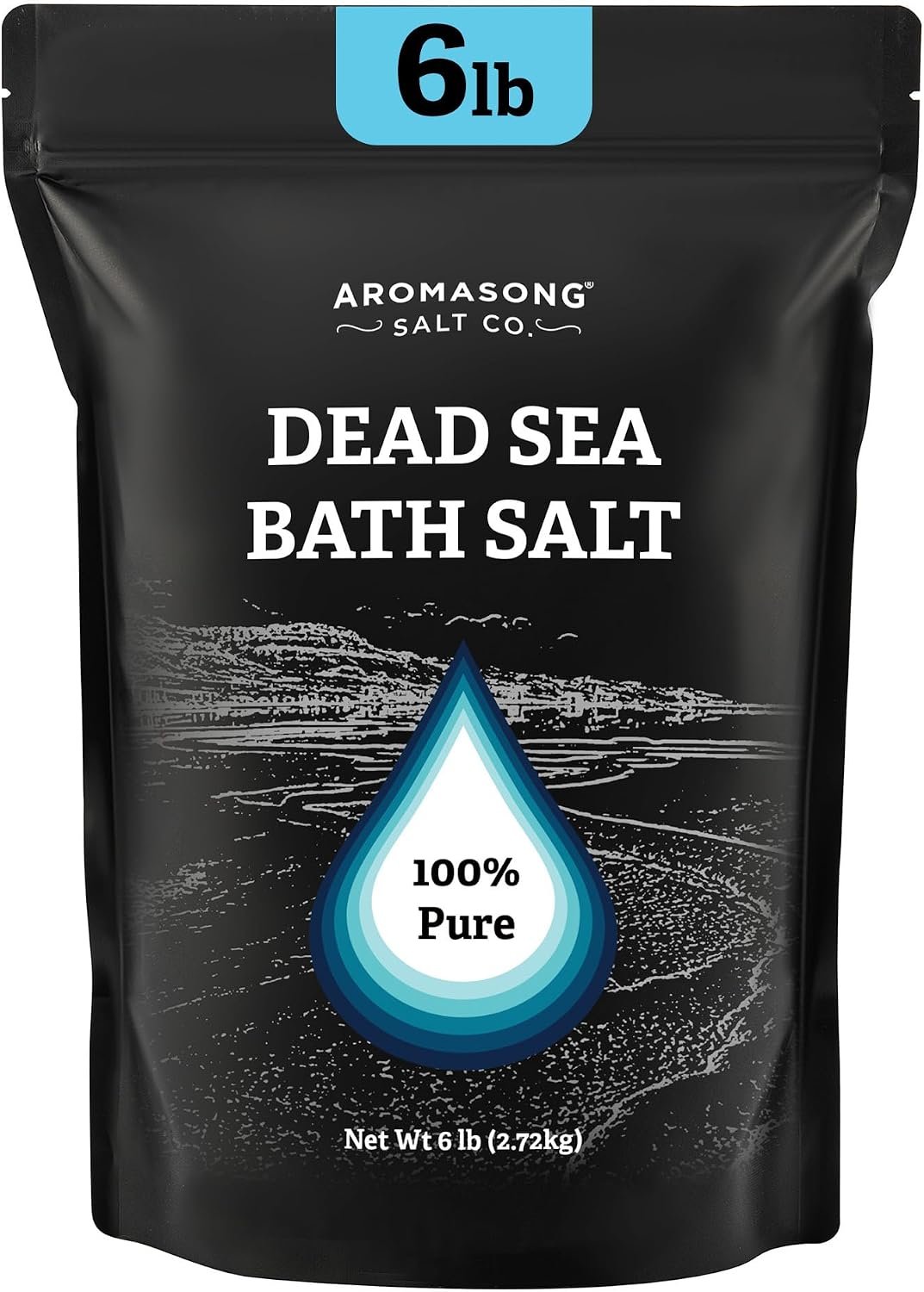 Aromasong Dead Sea Salt Bath Soak 6 Lbs. Bulk Pack – 100% Natural Dead Sea Salts for Soaking, Relaxation, and Detoxification of Skin, Dead Sea Salts for Bath to Rejuvenate and Refresh