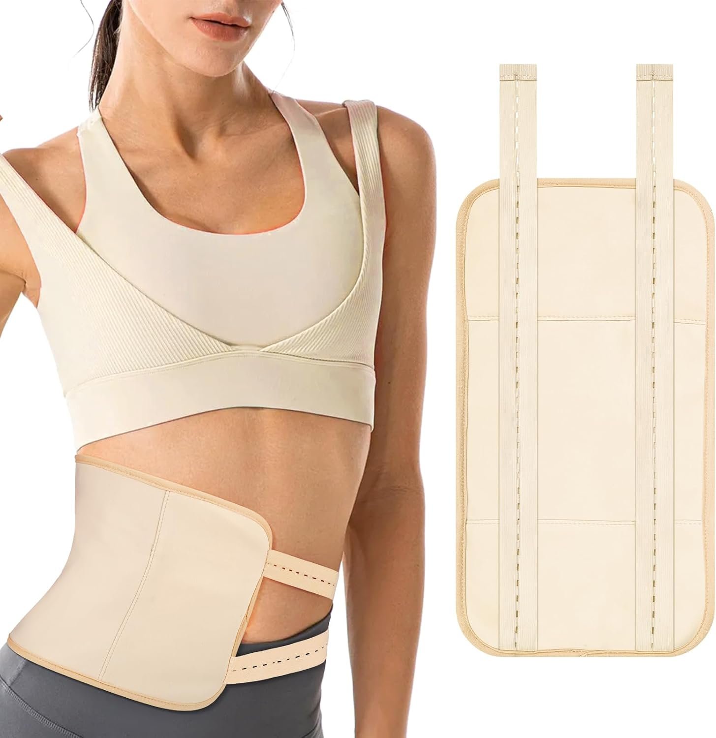 Castor Oil Pack, Adjustable Reusable Castor Oil Pack Wrap for Liver Detox, Castor Oil Pack Wrap for Stomach Less Mess, Elastic Strap Bamboo Cotton Machine Washable Anti Oil Leak 1pcs